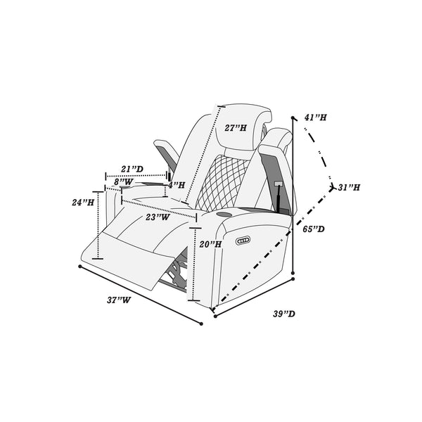  F86327 Power Recliner Single