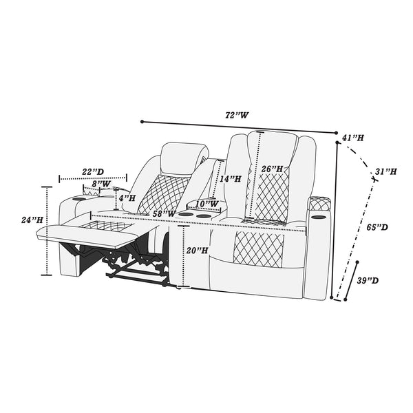  F86328 Power Reclining Loveseat