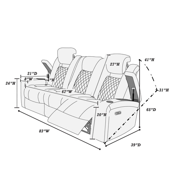  F86329 Power Reclining Sofa