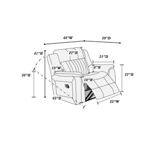  F8744 Manual Glider/Recliner Single