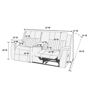  F8745 Manual Reclining Loveseat