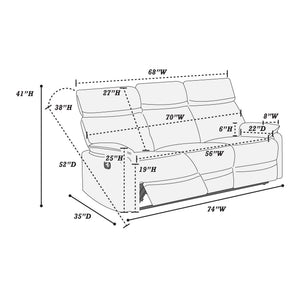  F8773 Manual Reclining Sofa
