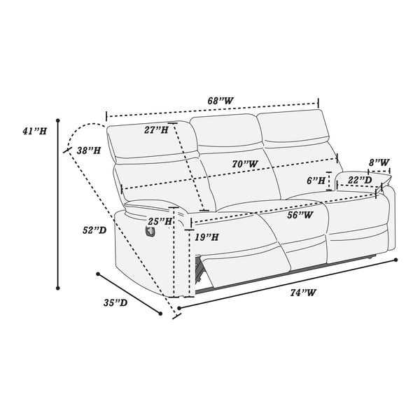  F8773 Manual Reclining Sofa