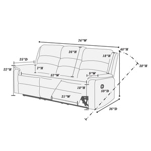  F8779 Manual Reclining Sofa