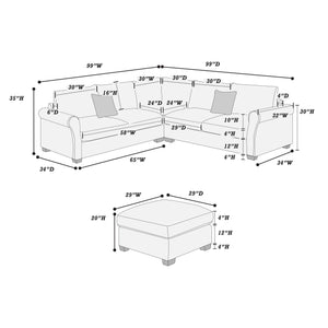  F8820 4-Pcs Sectional