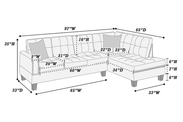 Stem F8885 2-Piece Sectional Set