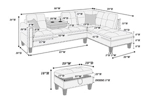 Root F8886 3-Pcs Sectional Set