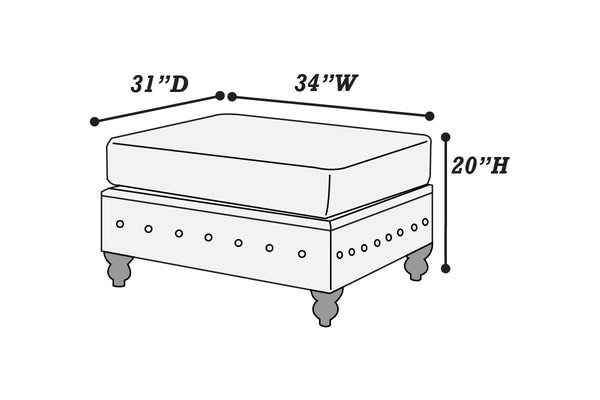 COCKTAIL OTTOMAN/SLATE GREY