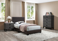 TWIN BED-BROWN PU