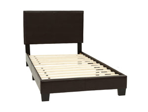 TWIN BED-BROWN PU