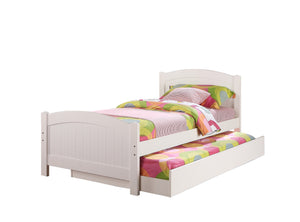 TWIN BED W/TRUNDLE-WHITE