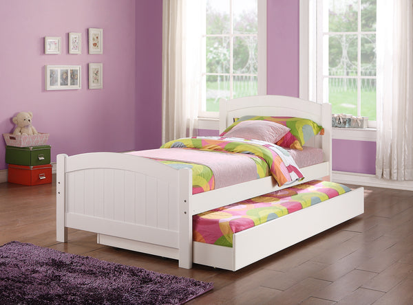 TWIN BED W/TRUNDLE-WHITE