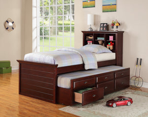 TWIN BED W/TRUNDLE-CHERRY W. DRAWERS