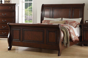 CALIFORNIA KING BED/ANTIQUE CHERRY FINISH
