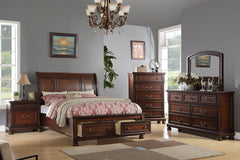 EASTERN KING BED/ANTIQUE CHERRY FINISH