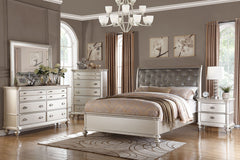 CALIFORNIA KING BED/SILVER FINISH