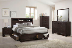 QUEEN BED/DARK WALNUT