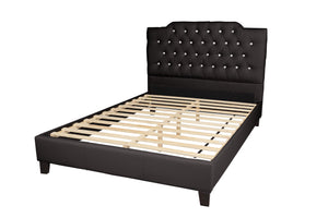 QUEEN BED/BLACK PU