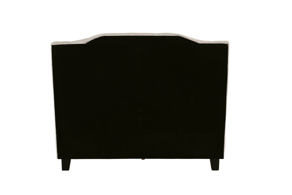 QUEEN BED/PU-WHITE