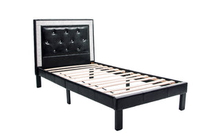TWIN BED/PU-ASH BLACK