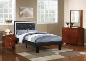 TWIN BED/PU-ASH BLACK