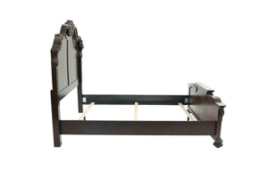 EASTERN KING BED/VANEER/DARK WALNUT