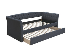 DAY BED/CHARCOAL BURPLAP
