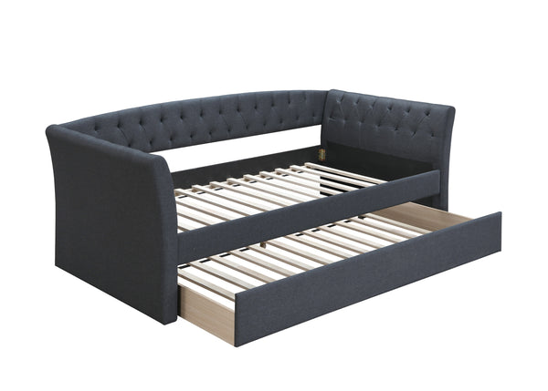 DAY BED/CHARCOAL BURPLAP