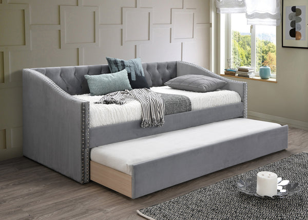DAY BED/GREY VELVET
