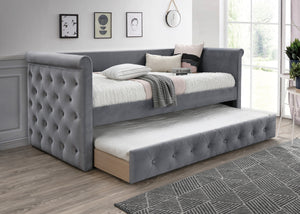 DAY BED/GREY VELVET