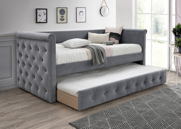 DAY BED/GREY VELVET