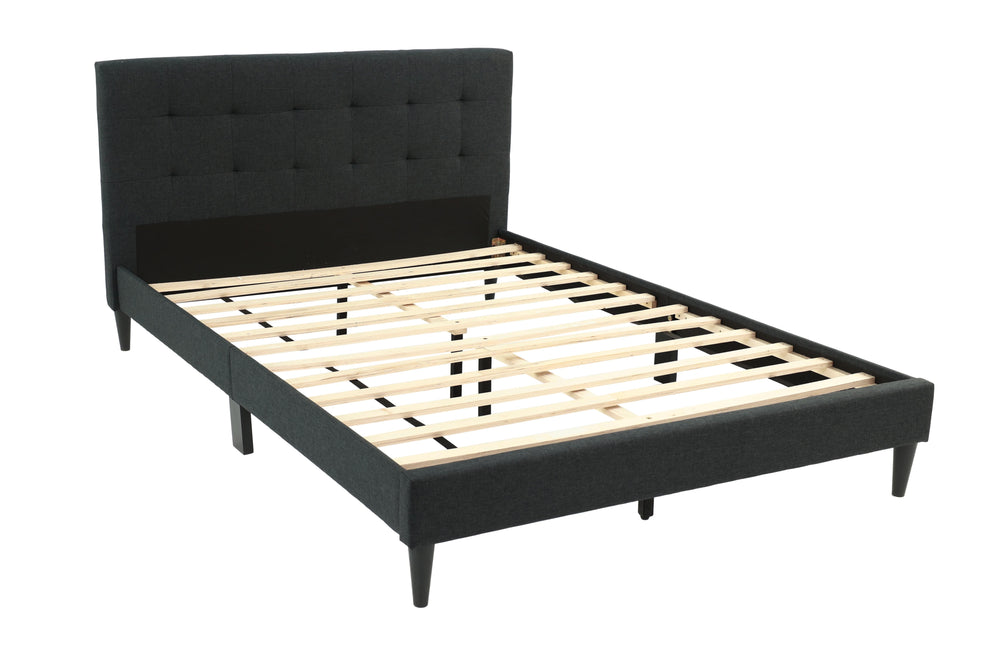 CALIFORNIA KING BED/CHARCOAL FABRIC