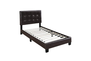 TWIN BED/BROWN PU