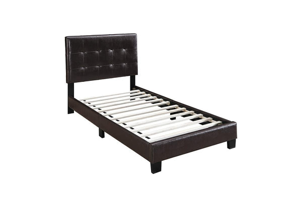 TWIN BED/BROWN PU