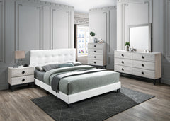 FULL BED/WHITE PU