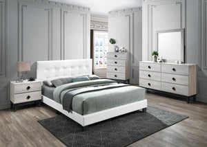 FULL BED/WHITE PU