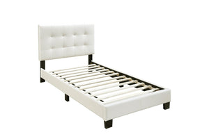 TWIN BED/WHITE PU