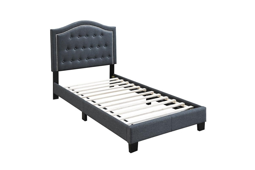 TWIN BED/CHARCOAL BURPLAP