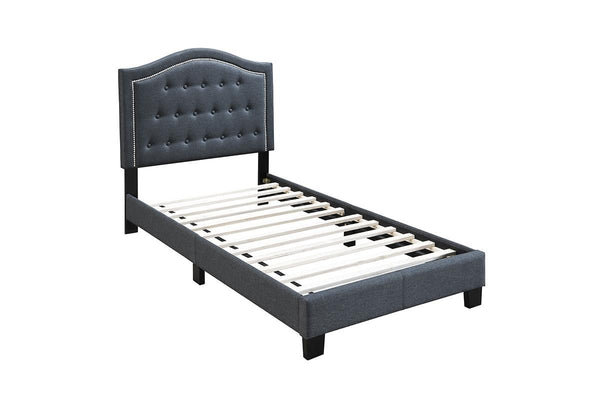 TWIN BED/CHARCOAL BURPLAP