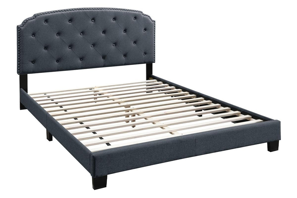 FULL BED/CHARCOLE BURPLAP