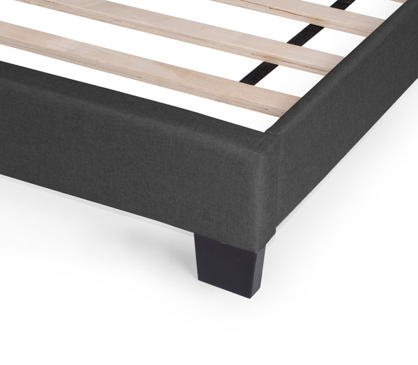 TWIN BED/CHARCOLE BURPLAP