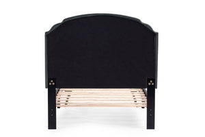 TWIN BED/CHARCOLE BURPLAP