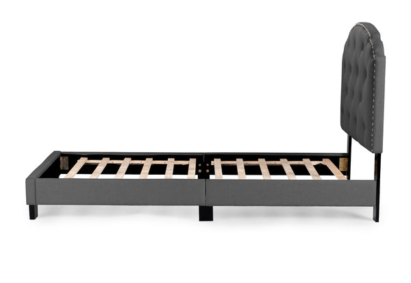 TWIN BED/CHARCOLE BURPLAP