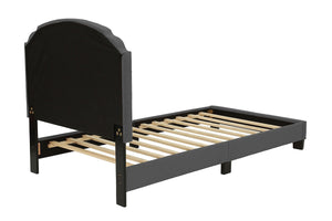 TWIN BED/CHARCOLE BURPLAP