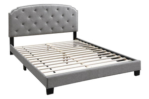 FULL BED/LIGHT GREY BURPLAP