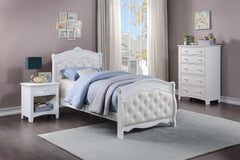 FULL BED -WHITE/WHITE PU