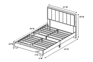QUEEN BED W/ BUILT-IN LED LIGHTS