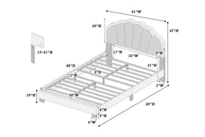 QUEEN BED W/ BUILT-IN LED LIGHTS