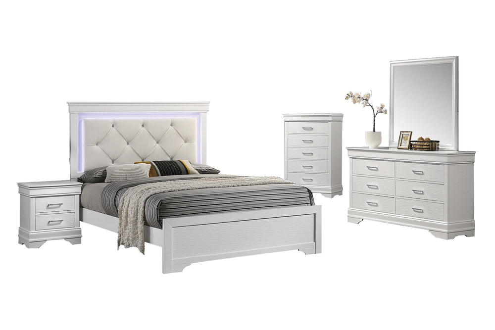 EASTERN KING BED W/LED
