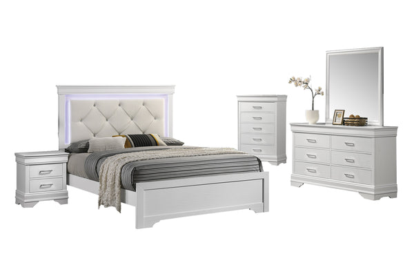 QUEEN BED W/LED